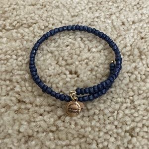 Alex + Ani Blue Swarovski Bead Energy Bracelet